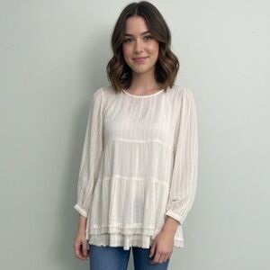 AMERICAN EAGLE Cream Peasant Top BNWT
